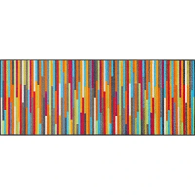 Afbeelding van wash+dry Mikado Stripes Deurmat, 75 x 190 cm, binnen en buiten, wasbaar