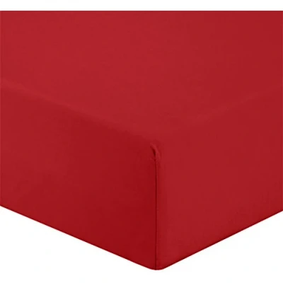 Afbeelding van Gabel Hoeslaken van perkal, verkrijgbaar in verschillende kleuren, 200 x 175 0,3 cm, Amaranto