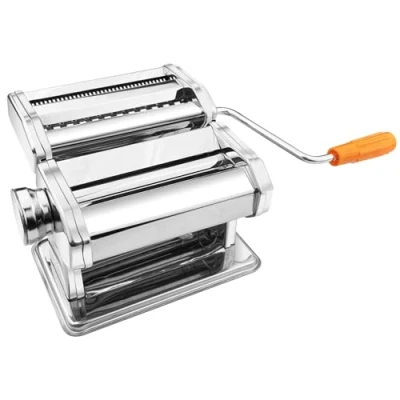 Afbeelding van Ghazpmuk Handmatige pastamachine met zwengel, vers deeg van roestvrij staal 6 instelbare diktes, deeg, pastamachine, voor spaghettipasta Fettuccine lasagne