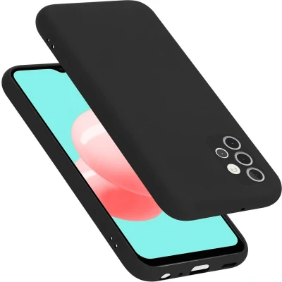 Afbeelding van Cadorabo Hoesje geschikt voor Samsung Galaxy A32 4G in LIQUID ZWART Beschermhoes gemaakt van flexibel TPU silicone Case Cover