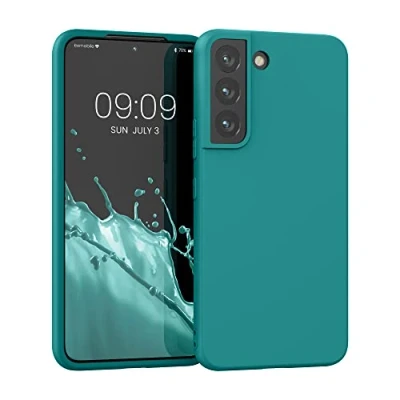 Afbeelding van kwmobile telefoonhoesje geschikt voor Samsung Galaxy S22 Hoesje smartphone Back cover in mat petrol