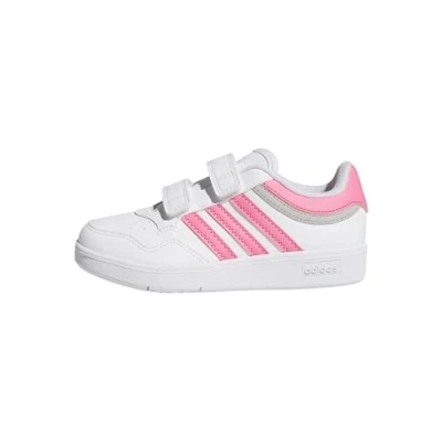 Afbeelding van adidas Mixte enfant HOOPS 4.0 SHOES, ftwr white/pink fusion/grey two, 34 EU