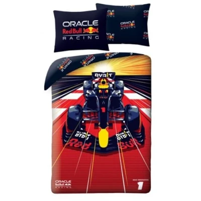 Afbeelding van Red Bull Racing Dekbedovertrek Eenpersoons 140 x 200 cm / 70 90 Katoen