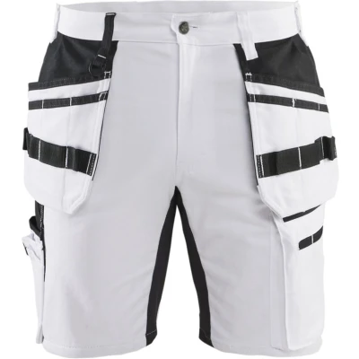 Afbeelding van Blaklader Schildersshort met stretch X1900 1911 1000 Wit/zwart