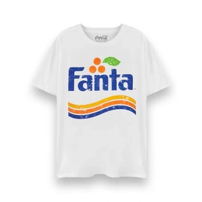 Afbeelding van Coca Cola T shirt voor volwassenen Klassiek logo uniseks korte mouwen grafisch Koolzuurhoudende frisdrank oude drank vintage kleding met mouwen, Fanta wit, XXL