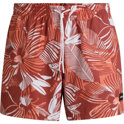 Afbeelding van BOSS Piranha Zwemshorts, Heren, Maat: Medium, Orange thirteen