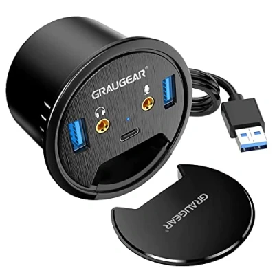 Afbeelding van GrauGear G THUB AU 60 USB 3.0 hub 2 poorten Zwart