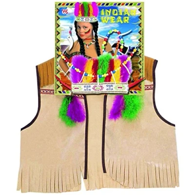 Afbeelding van Aptafêtes Indiase set voor kinderen, vest, hoofdband, gesp, halsketting en armband