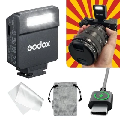 Afbeelding van GODOX Flash IM22 Camera, 5 Speedlite uitgangsniveaus, 440 Full Power Flashs, USB C opladen, compatibel met Ricoh GR III, III X, Canon Sony Nikon Fujifilm Panasonic Olympus