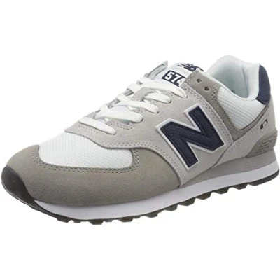 Afbeelding van New Balance 574 Unisex Sneakers laag, Maat: 38, Grey/white Leer en textiel