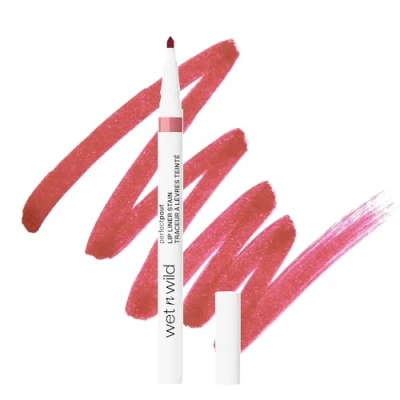 Image de Wet n Wild Perfect Pout Lip Liner Stain, Crayon à Lèvres Teinte Sans Transfert pour Contourer les Lèvres, Pointe Précise et Côté Plat Remplir Facilement, Longue Tenue, I&#039;m Blushing