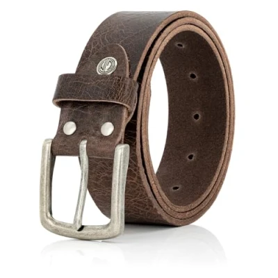 Afbeelding van LINDENMANN Leren riem heren 40 mm breed bruin buffel lederen riem, Dunkelbraun