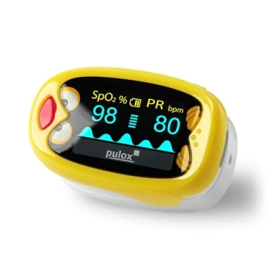 Afbeelding van Pulox PO 210B Pediatrische pulsoxymeter Oplaadbare vingerpulsoxymeter SpO2 meting en hartslag voor kinderen