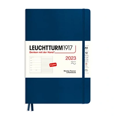 Afbeelding van LEUCHTTURM1917 365911 Weekkalender met zachte omslag, A5 2023, 12 maanden, marineblauw