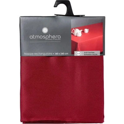 Afbeelding van Tafelkleed van polyester met formaat 240 x 140 cm rood Eettafel tafellakens