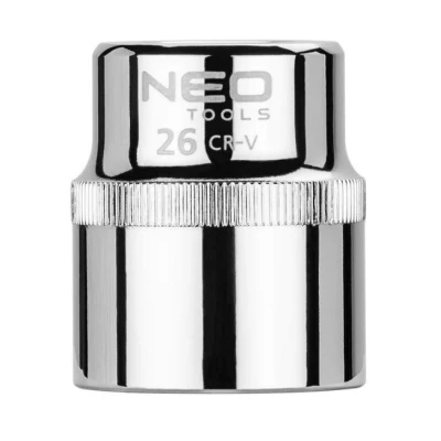 Afbeelding van NEO TOOLS 08 026 Steeksleutelelement 1/2 3124 26 mm Chroom vanadium staal SuperLock