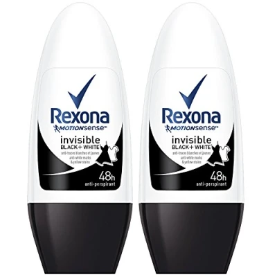 Afbeelding van Rexona Deo Roll on Invisible Black &amp; White 50 ml