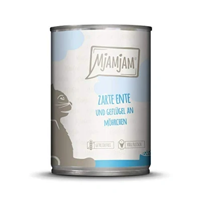Afbeelding van 6x400g MjAMjAM Eend &amp; Gevogelte Kattenvoer Nat