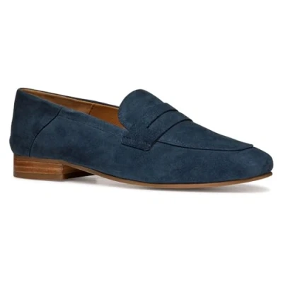 Afbeelding van Geox Mantinea Instappers, Dames, Maat: 36, Navy Veloursleer