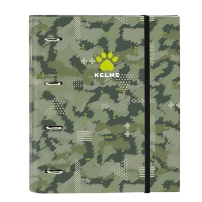 Afbeelding van Ringmap Kelme Travel Zwart Groen 27 x 32 3.5 cm