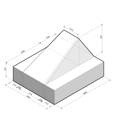 Afbeelding van Bochtbeschermblok 50x60x40 cm reflex white 154a