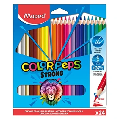 Afbeelding van Maped Kleurpotlood Color&#039;peps Strong, 24 Potloden In Een Kartonnen Etui
