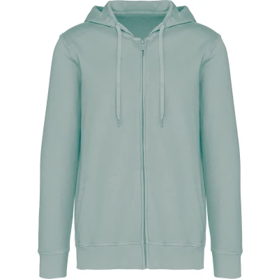 Afbeelding van Native Spirit Ecologische uniseks sweater met rits en capuchon French Terry NS417 Washed Jade Green