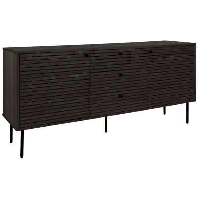 Afbeelding van House Nordic Kyoto Gerookt Eiken Dressoir 2 Deuren 3 Lades