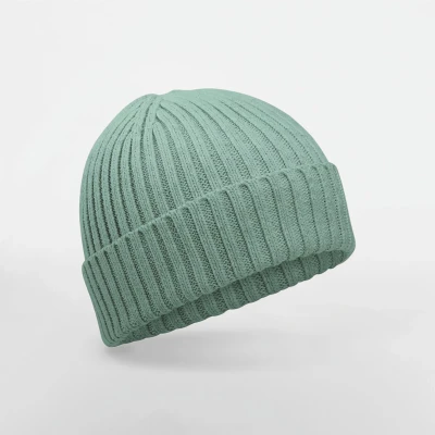 Afbeelding van Beechfield Kindermuts van biokatoen B341B DUSTY GREEN