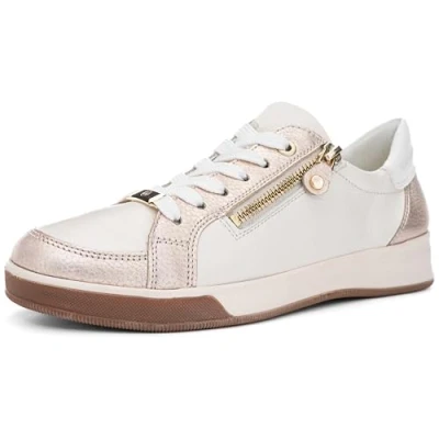 Afbeelding van Ara 1234432 Lage sneakersDames sneakers Kleur: Wit/beige Maat: 38