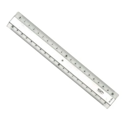 Image de Règle transparente 2 biseaux + bosselage 20 cm graphoplex