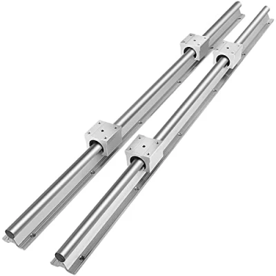 Afbeelding van VEVOR SBR16 Lineaire railset, 2 stuks, 1500 mm, SBR16UU, blok voor CNC machines. Ze zijn ideaal je doe het zelf routers, draaimachines, veel gebruikt in machines