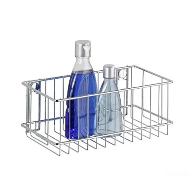 Afbeelding van WENKO Classic Diepe Rechte Rek Hoekplank, Hoekwandplank, Staal, 24 x 10 14 cm, verchroomd