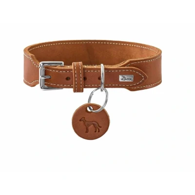 Afbeelding van Hunter Hondenhalsband Aalborg Extra Breed Cognac