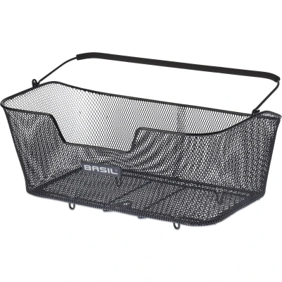 Afbeelding van Basil Base XL Fietsmand Achter Staal Zwart Extra Large