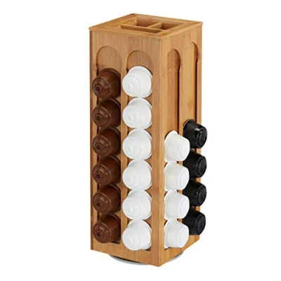 Afbeelding van Relaxdays capsulehouder Dolce Gusto koffiecups koffiecuphouder bamboe cuphouder