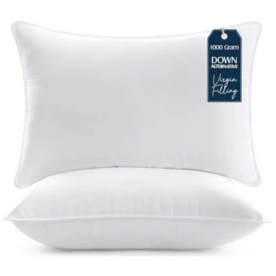 Afbeelding van Utopia Bedding Premie Kussen, Beddenkussens, zachte stof met Holle Vezelvulling (2, 50 x 70 cm (2 stuks) Wit)