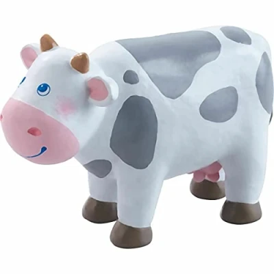 Afbeelding van Little Friends Poppenhuispop Koe 11,5 Cm Junior Pvc Wit/grijs