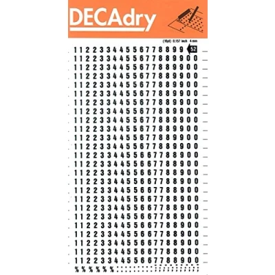 Afbeelding van Apli DD52F zwarte transfercijfers, 4 mm, 528 tekens