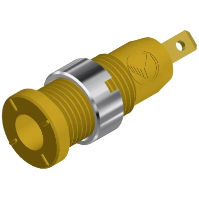 Afbeelding van SKS Hirschmann MSEB 2610 F 2,8 Au Veiligheids labconnector, female Bus, inbouw verticaal Stift Ø: 2 mm Geel 1 stuk(s)