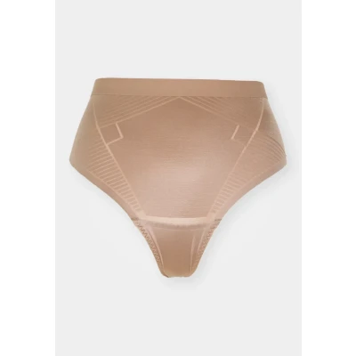 Afbeelding van SPANX dames Invisible Shaping high waisted corrigerende string in de kleur Lichtbruin, maat: XL