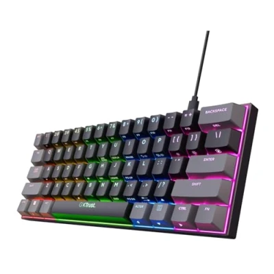 Afbeelding van Trust GXT 867 Acira Mechanisch Gaming toetsenbord Mini 60% RGB Verlichting Red Switches