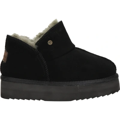 Afbeelding van Warmbat Australia Willow Plateau Pantoffels, Dames, Maat: 41, Zwart Veloursleer