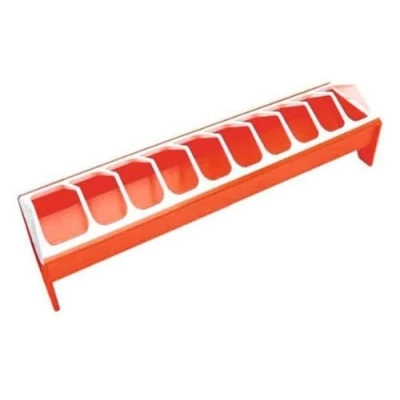 Afbeelding van Voedertrog Kippen Plastic Rood 75 X 12Cm