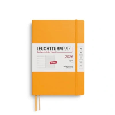 Afbeelding van Leuchtturm1917 Weekly Planner&amp;Notebook A5 12 maanden 2026 Softcover Rising Sun