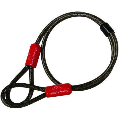 Afbeelding van Everest Fitness Universele luskabel, 2m, 0,76m, 5m, 10m, 20m, staalkabel met kunststof ommanteld, stalen kabel, fiets, perfect als kabelslot en fietsslot, robuuste veiligheidskabel… 0.76 Meter