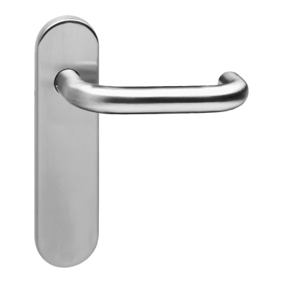 Afbeelding van Intersteel Deurkruk Rond brandvertragend 9 mm op kortschild blind rvs
