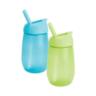 Image de Munchkin Simple Clean Paille, 10oz/296ml, 2 Pack, Bleu/Vert