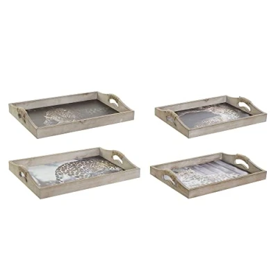 Afbeelding van Dienblad DKD Home Decor (2 pcs) (40 x 30 6 cm)