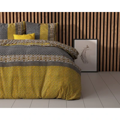Afbeelding van Dekbedovertrek Lits Jumeaux 240x200 Sleeptime Polykatoen Goud